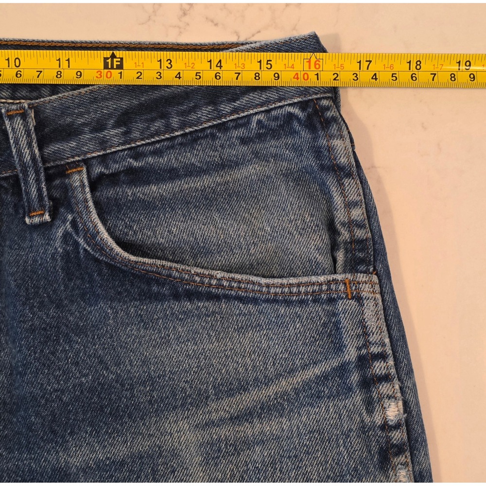 Rustler Distressed Straight Leg Jeans Mens 32x32 Blue Denim Vintage Style - Picture 7 of 9